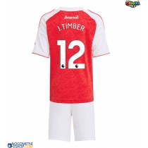 Otroški Nogometni dresi Arsenal Jurrien Timber #12 Domači 2025-26 Kratek Rokav (+ Kratke hlače)